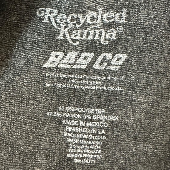 Recycled Karma Bad Company Rock N Roll Fantasy Sweatshirt - Picture 12 of 13